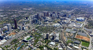 Atlanta Downtown Aerial Photo Looking SouthEast
