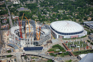 Mercedes Benz Dome Construction