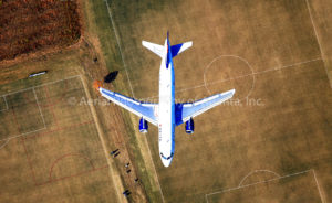 Delta Jet over Soccer Fields