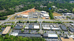 Retail Shopping Area-Oblique Photo